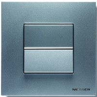 ABB Выключатель 1-клавишный, цвет - алюминий, серия Zenit ABB Выключатель 1-клавишный, цвет - алюминий, серия Zenit