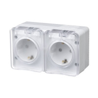 ATN540126 - ATLASDESIGN PROFI IP54 О/У РОЗЕТКА двойная с заземлением со шторками, 16А, БЕЛЫЙ, Systeme Electric ATN540126 - ATLASDESIGN PROFI IP54 О/У РОЗЕТКА двойная с заземлением со шторками, 16А, БЕЛЫЙ, Systeme Electric