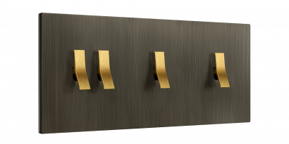 Fontini Выключатель 4-клавишный, цвет Antique Brozne, тумблер - бронза, Fontini, серия Font barcelona Bridge