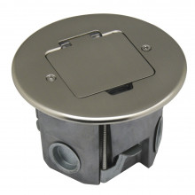 Donel Лючок Surface 2 мод. (1 мод. 45х45 мм.), круглый, никель, IP44, (с уст. набором), DFB2ZN Donel Лючок Surface 2 мод. (1 мод. 45х45 мм.), круглый, никель, IP44, (с уст. набором), DFB2ZN