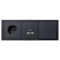 Merten D-Life розетки, выключатели, рамки Мертен Д-Лайф - Антрацит Merten D-Life розетки, выключатели, рамки Мертен Д-Лайф - Антрацит