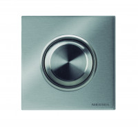 ABB Выключатель 1-клавишный, вставка - хром, рамка - нержавеющая сталь, серия Sky ABB Выключатель 1-клавишный, вставка - хром, рамка - нержавеющая сталь, серия Sky