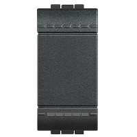 L4001N LivingLight Выключатель с винтовыми клемами, размер 1 модуль, цвет антрацит L4001N LivingLight Выключатель с винтовыми клемами, размер 1 модуль, цвет антрацит