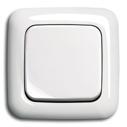 ABB Выключатель 1-клавишный, цвет - белый, серия Reflex