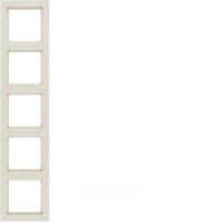 10156092 - Рамкa, Q.3, 5-местная, цвет: белый, с эффектом бархат, шт, Berker 10156092 - Рамкa, Q.3, 5-местная, цвет: белый, с эффектом бархат, шт, Berker