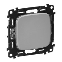 Legrand Valena ALLURE.Переключатель 10АХ 250В с лицевой панелью.Безвинтовые зажимы.Алюминий, 752906 Legrand Valena ALLURE.Переключатель 10АХ 250В с лицевой панелью.Безвинтовые зажимы.Алюминий, 752906
