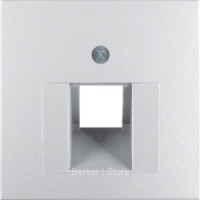 14071404 - Центральная панель для розетки UAE, B.x, цвет: алюминий, матовый, Berker 14071404 - Центральная панель для розетки UAE, B.x, цвет: алюминий, матовый, Berker