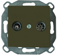 37712032 - F-37 Одинарная TV розетка, коричневый, Fontini 37712032 - F-37 Одинарная TV розетка, коричневый, Fontini