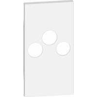 KW26M2 Bticino LIVING NOW. Лицевая панель для розеток TV-R-SAT 2 модуля.Цвет Белый., KW26M2 KW26M2 Bticino LIVING NOW. Лицевая панель для розеток TV-R-SAT 2 модуля.Цвет Белый., KW26M2