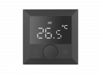 Donel Термостат с датчиком пола, программируемый, 16 A, 55*55 мм.черный, ручка настройки,серия DTEF, DTEF16BA Donel Термостат с датчиком пола, программируемый, 16 A, 55*55 мм.черный, ручка настройки,серия DTEF, DTEF16BA
