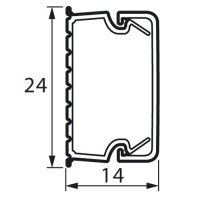 Legrand Мини-канал Metra - 24x14 - 2 метра - с крышкой - белый, 638193 Legrand Мини-канал Metra - 24x14 - 2 метра - с крышкой - белый, 638193