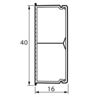 Legrand Мини-канал Metra - 40x16 - 2 метра - с крышкой - с перегородкой - белый, 638195 Legrand Мини-канал Metra - 40x16 - 2 метра - с крышкой - с перегородкой - белый, 638195